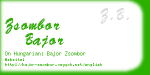 zsombor bajor business card